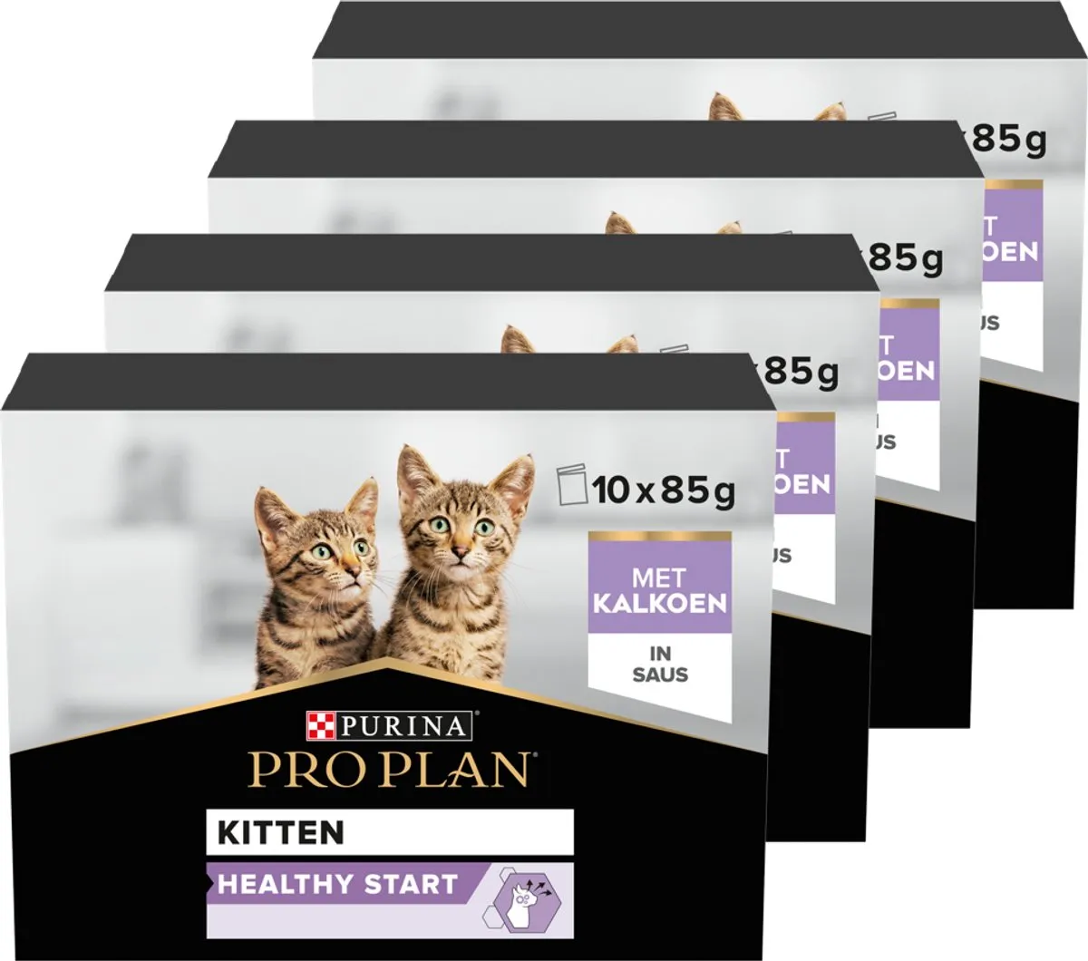 Pro Plan Kitten Healthy Start Natvoer Kalkoen - 40x85g