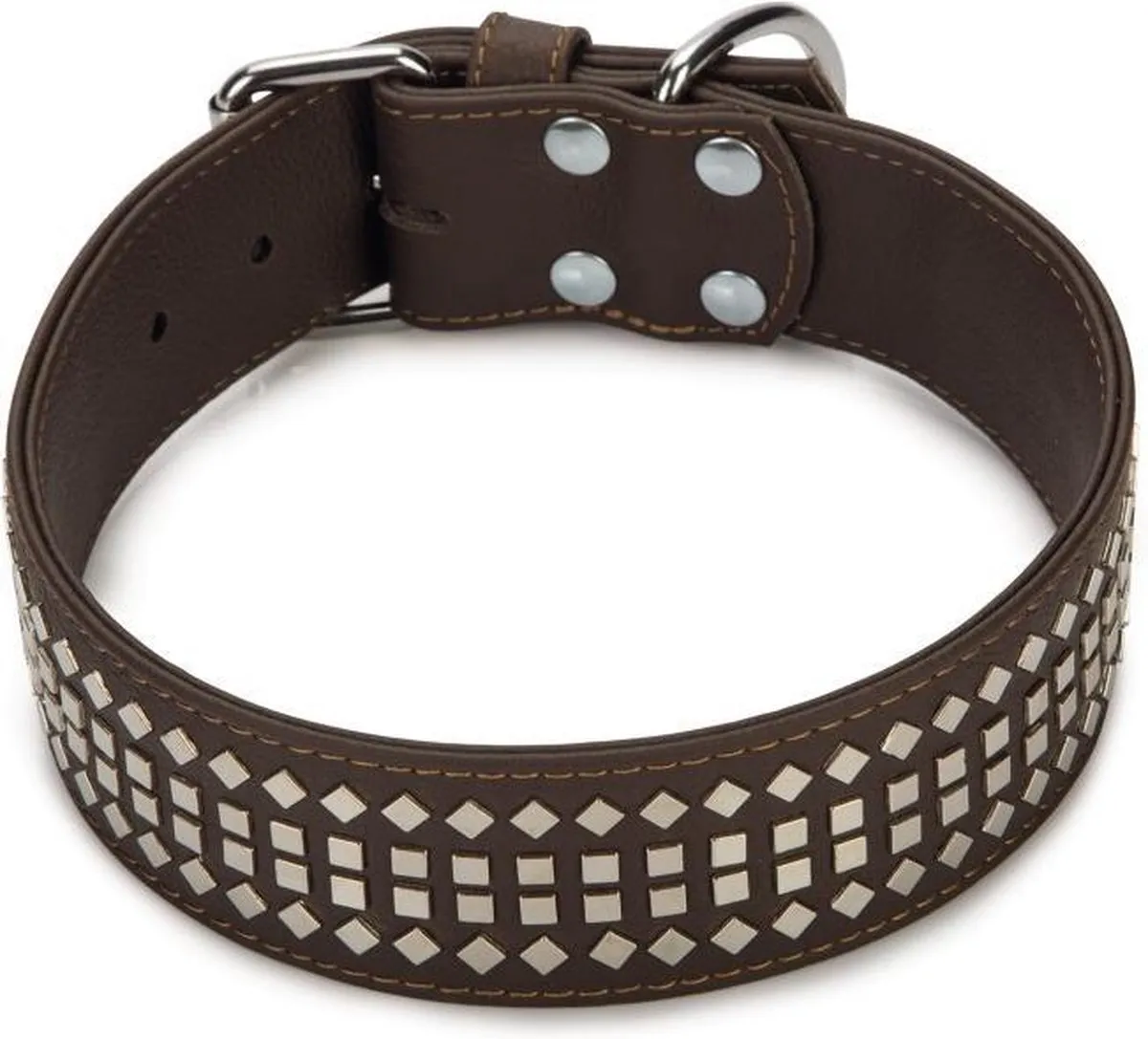 Beeztees Vintage Hondenhalsband - Bruin - 53-59cm x 50mm