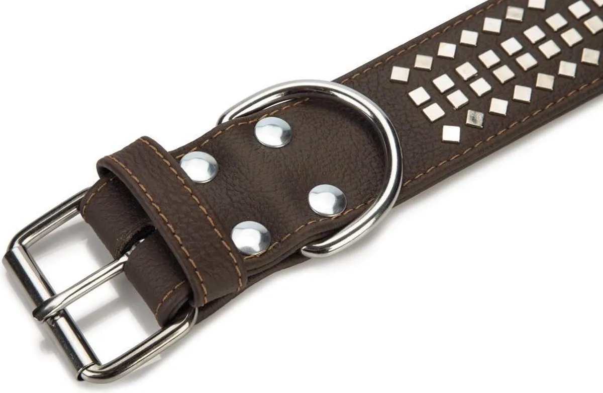 Beeztees Vintage Hondenhalsband - Bruin - 53-59cm x 50mm