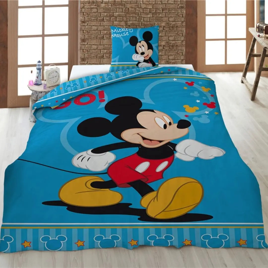 Disney Mickey Dekbedovertrek 140x200cm - Wit/Rood - afbeelding 5 van 5