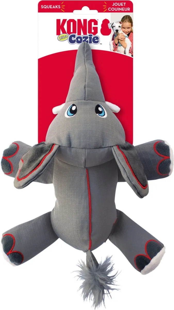 KONG Cozie Ultra Ella Olifant - 25x22,5x7,5cm Grijs