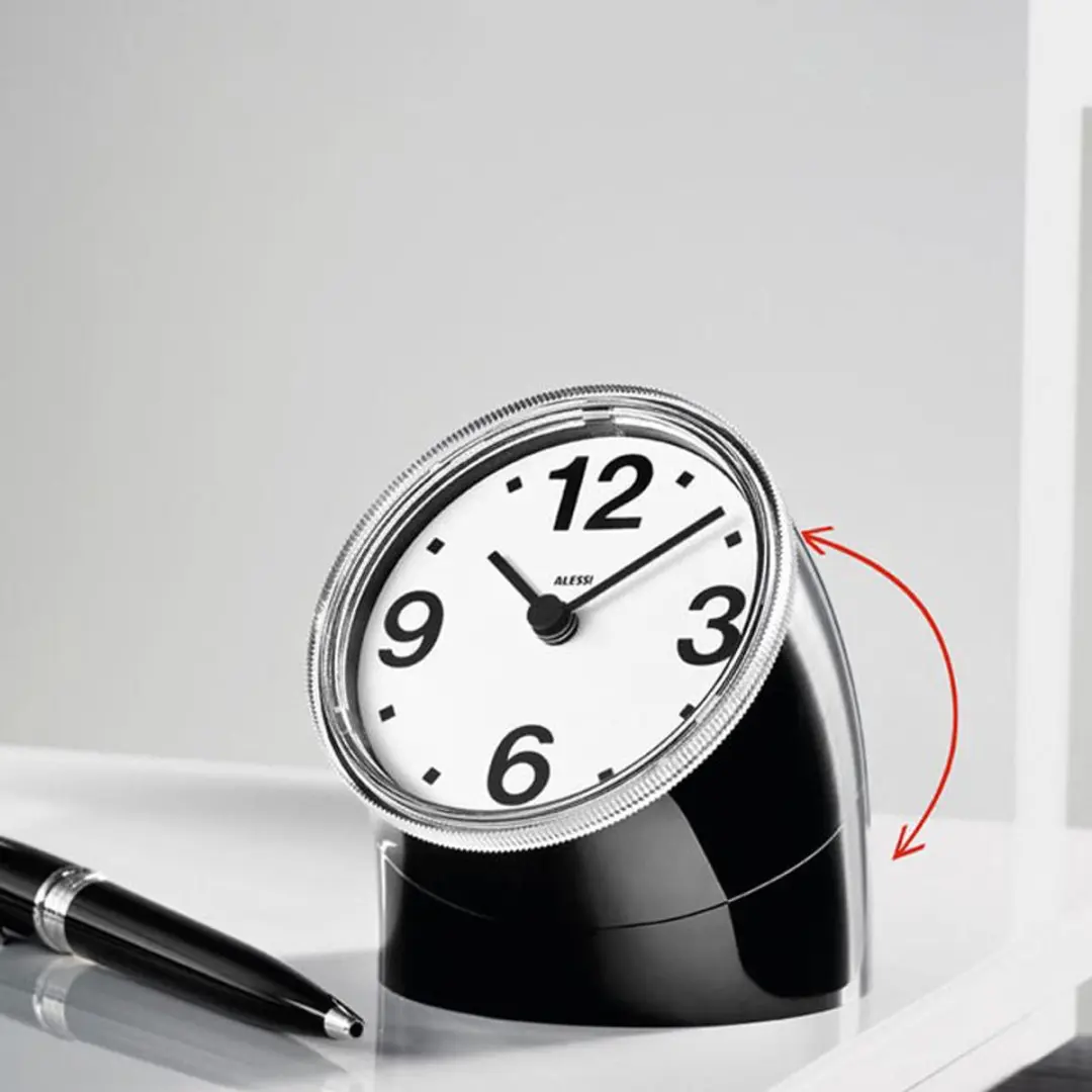 Alessi Cronotime Tafelklok - Zwart - afbeelding 3 van 3