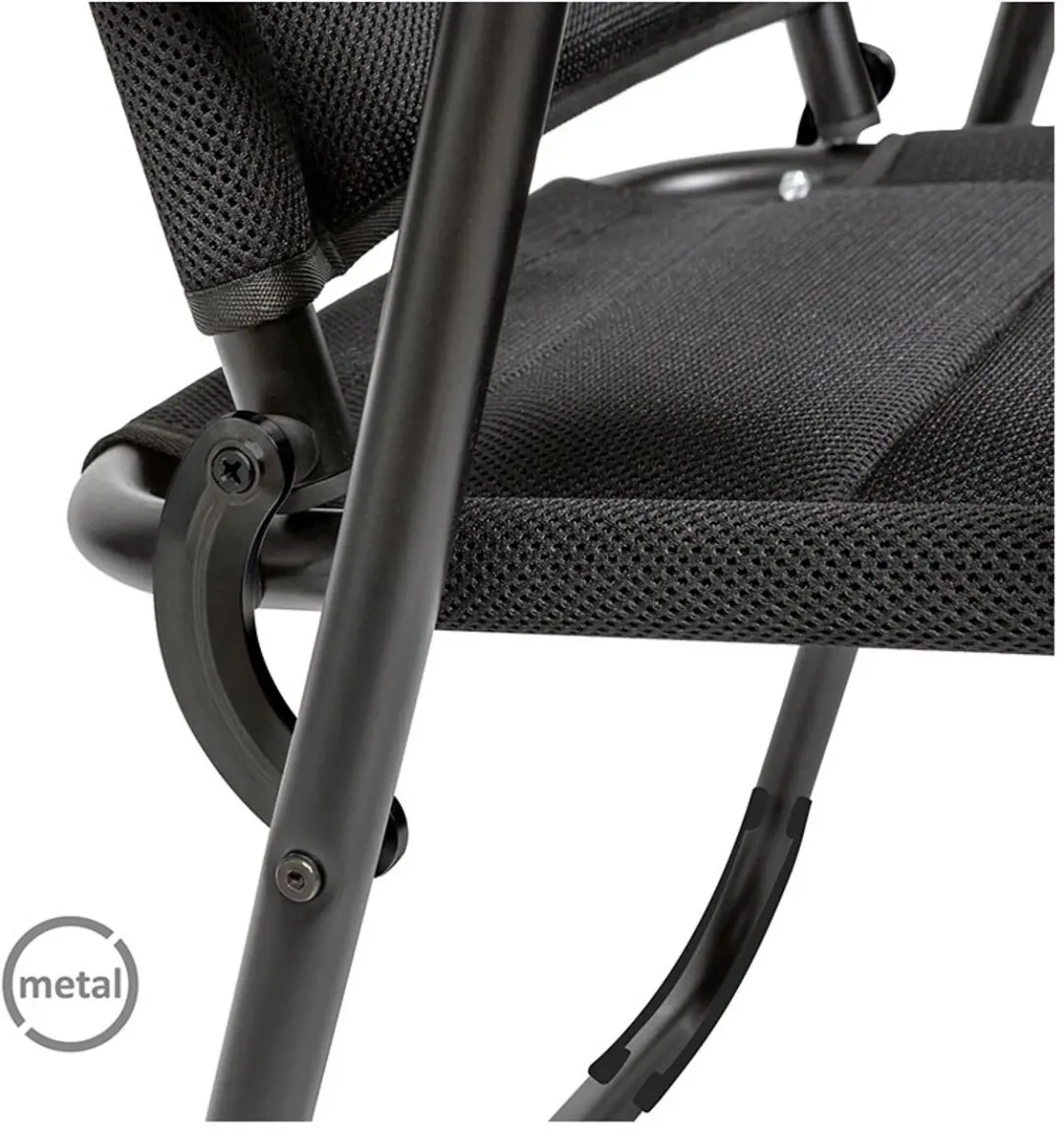 Brunner Aravel Vanchair Campingstoel 120kg - Zwart - afbeelding 2 van 6