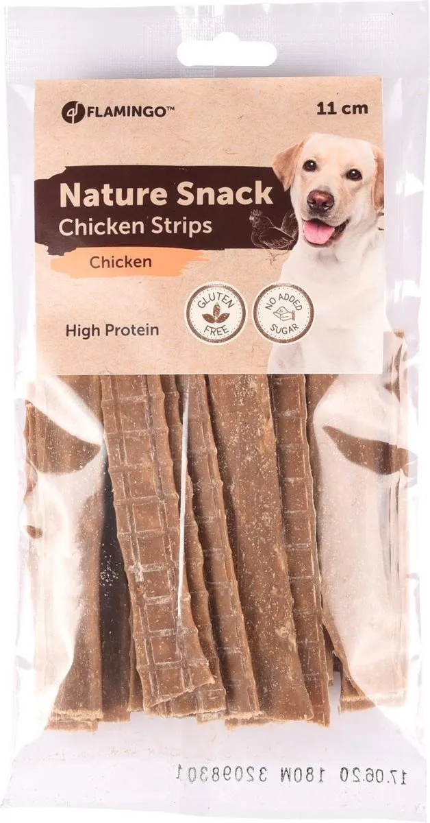 Flamingo Nature Hondensnack Kippenstrips 100g