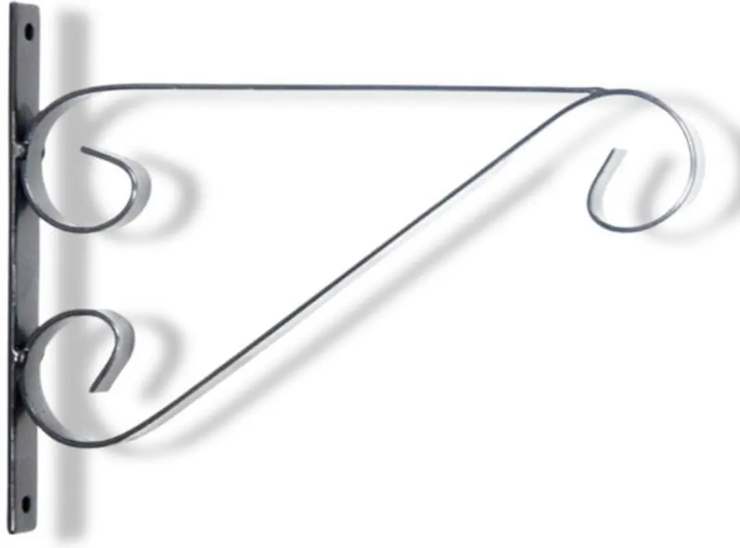 Esschert Design Hanging Basket Haak met Krul - M - Zwart - afbeelding 2 van 4