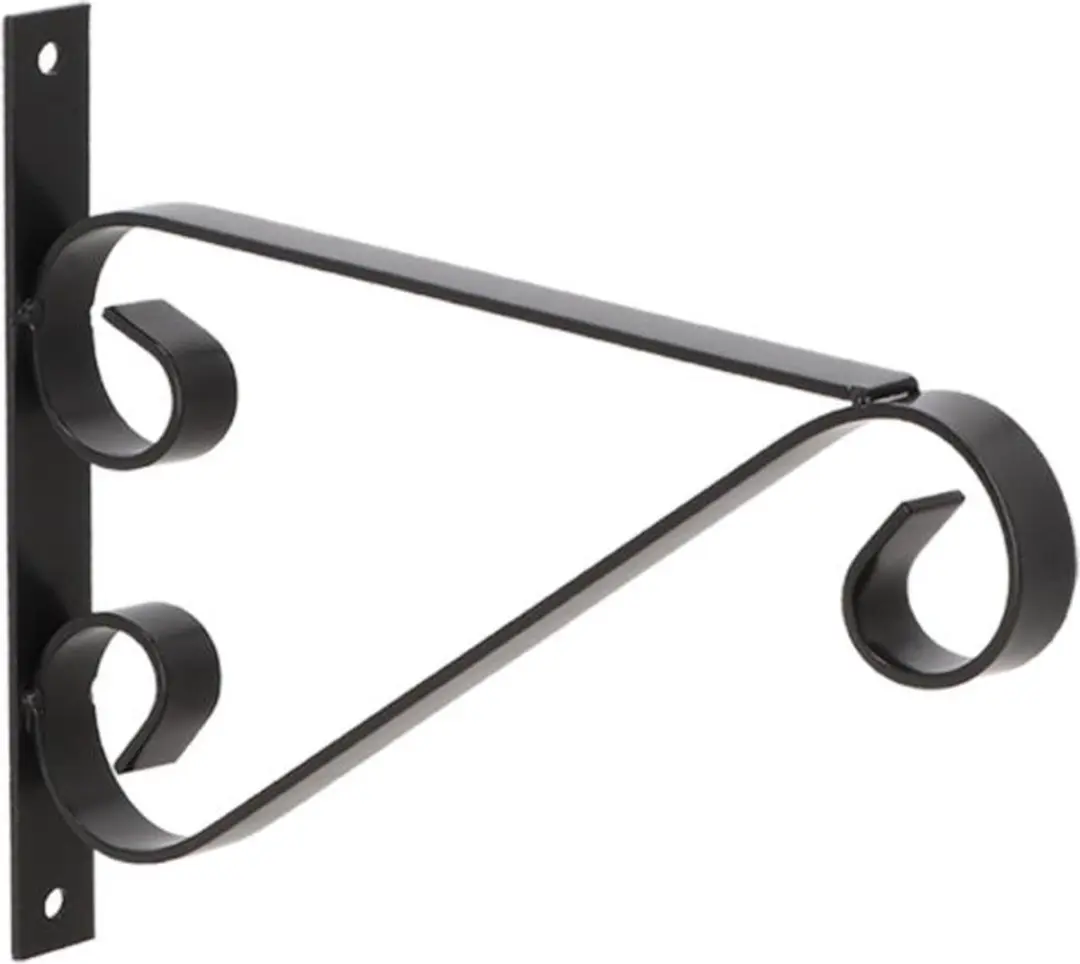 Esschert Design Hanging Basket Haak met Krul - M - Zwart - afbeelding 3 van 4