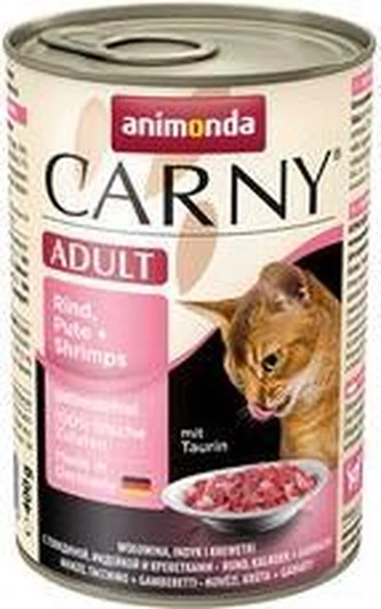 Animonda Carny Adult Rund Kalkoen Garnaal - 6x400g