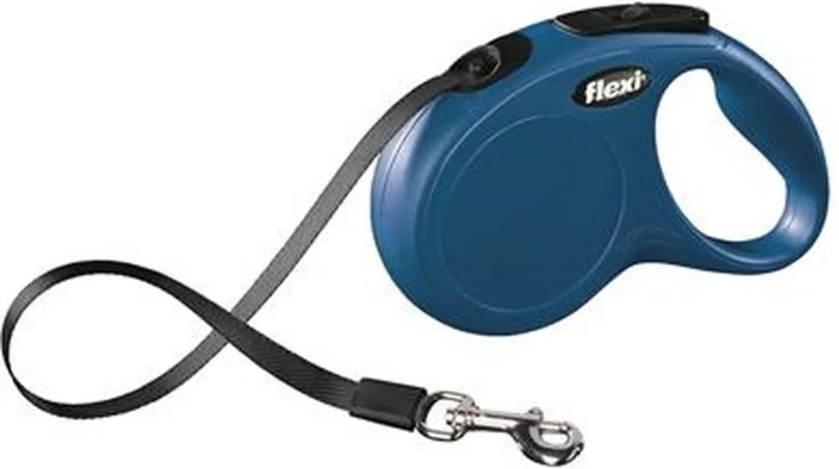 Flexi New Classic Tape Hondenriem - Blauw XS 3m - afbeelding 6 van 6