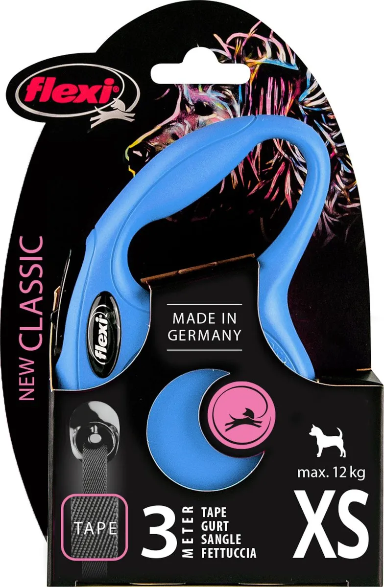 Flexi New Classic Tape Hondenriem - Blauw XS 3m