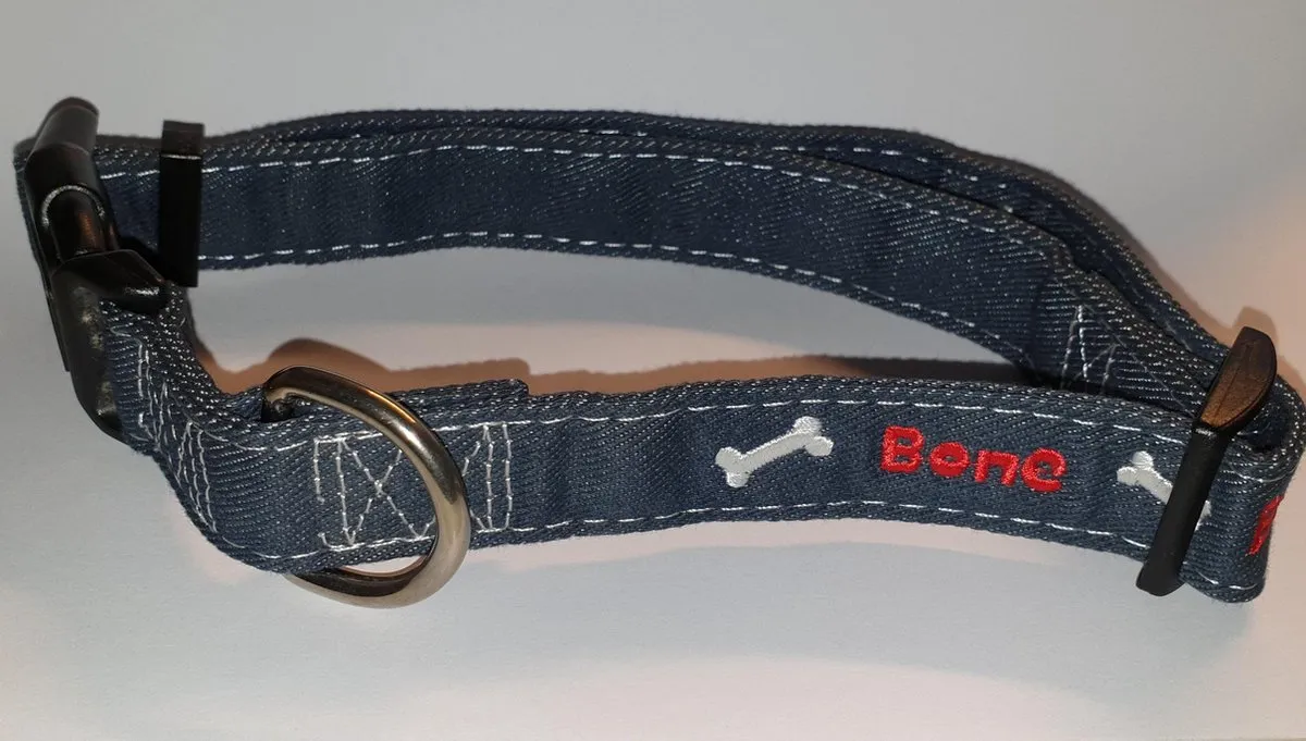 Beeztees Hondenhalsband Denim Donkerblauw