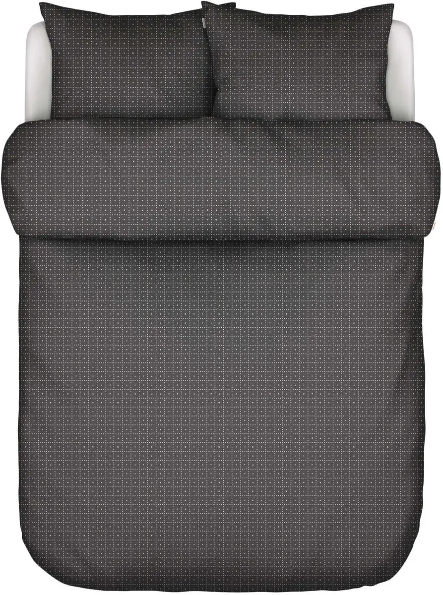Marc O'Polo Suni Dekbedovertrek Biologisch Katoensatijn Antraciet - Tweepersoons – 200x200/220 cm