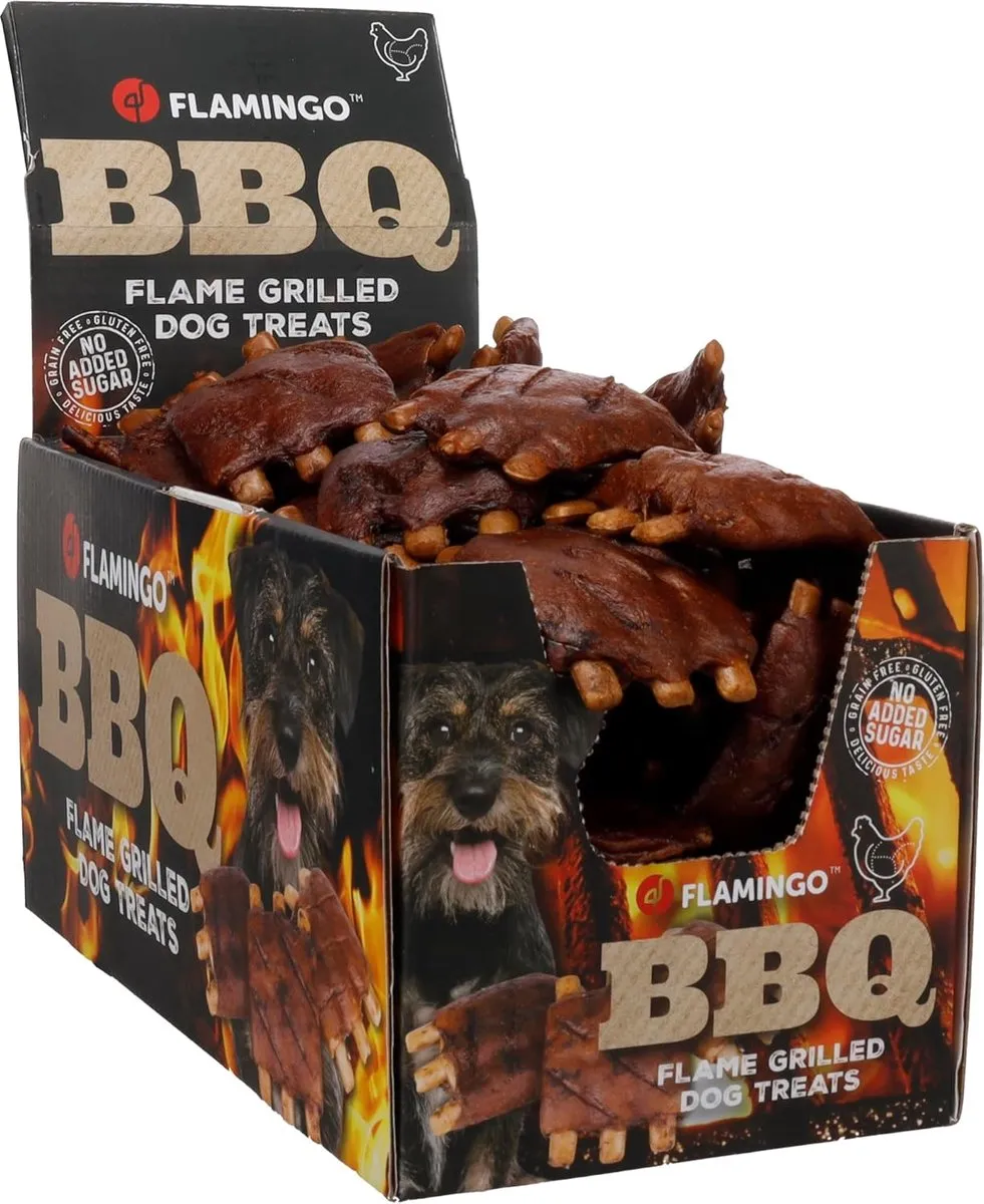 Flamingo BBQ Rib Hondensnack L - 1,9 kg - Glutenvrij & Graanvrij