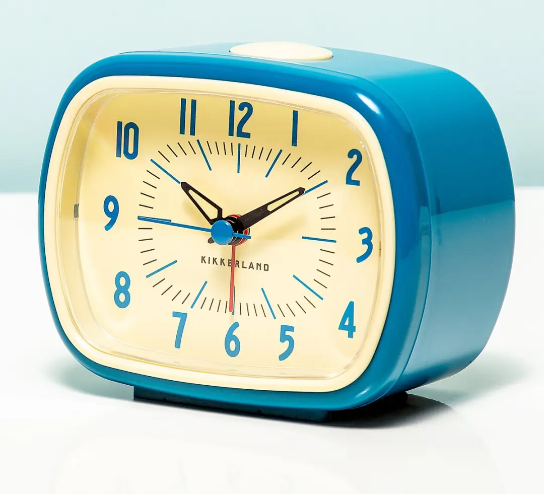 Kikkerland Retro Wekker - Blauw