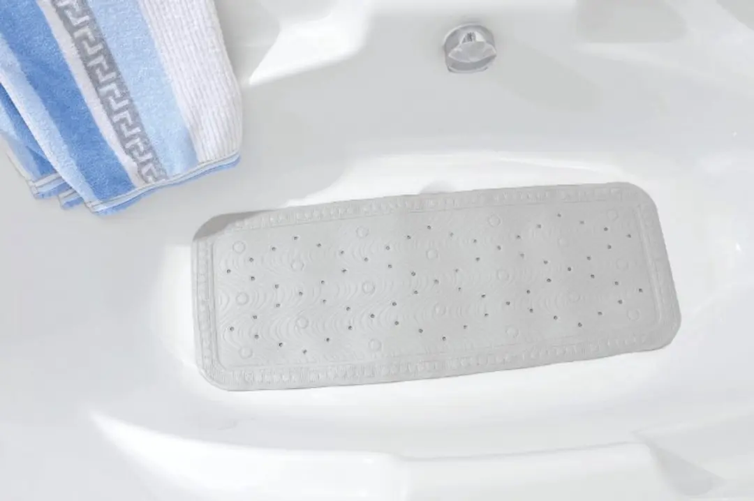 Kela Kreta Badmat Antislip 72x36cm - Wit - afbeelding 2 van 6