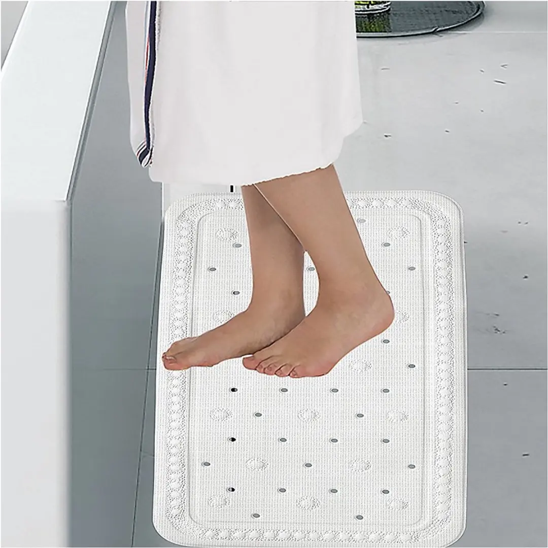 Kela Kreta Badmat Antislip 72x36cm - Wit - afbeelding 4 van 6
