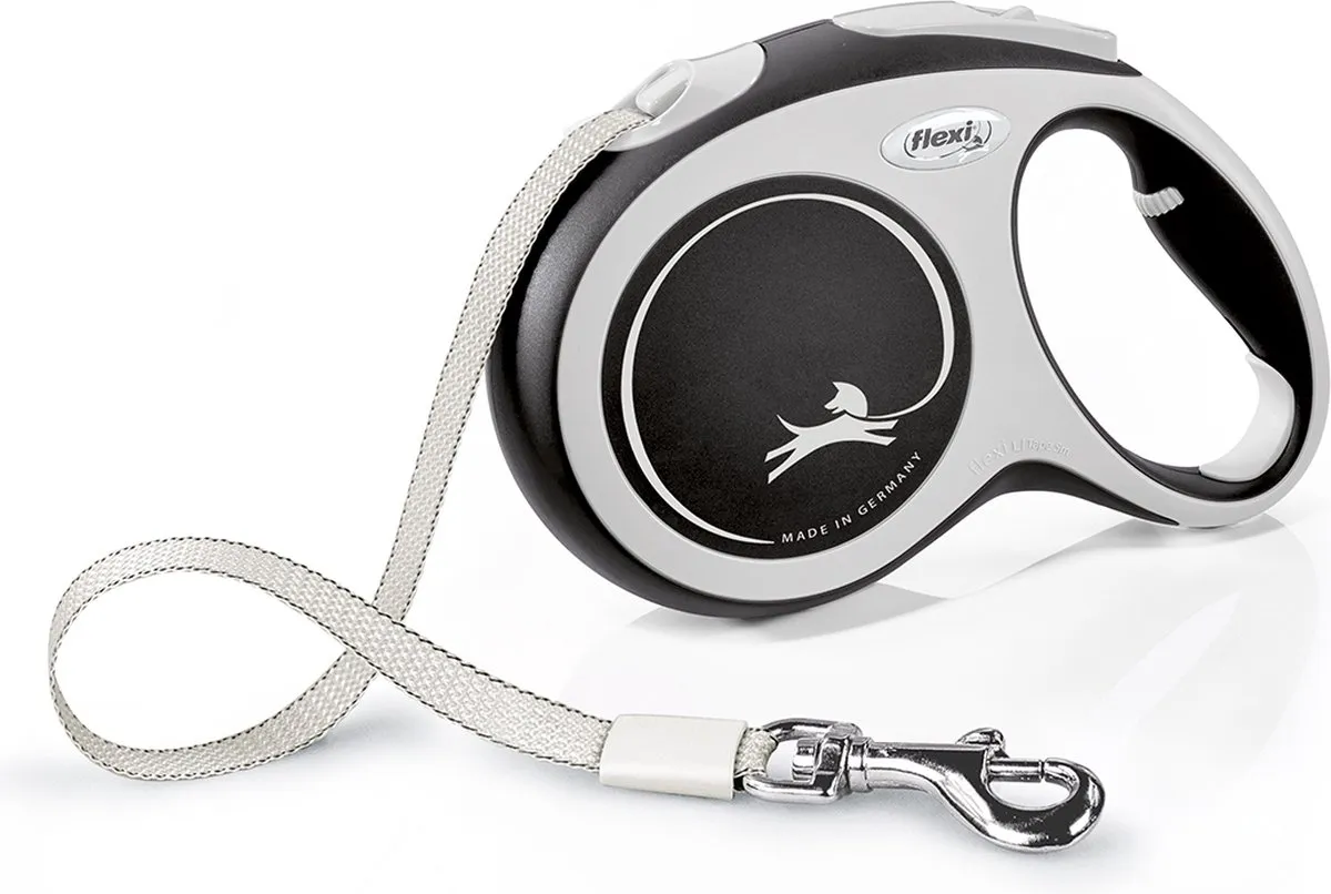 Flexi Rollijn New Comfort Tape L 5 m - Hondenriem - Zwart