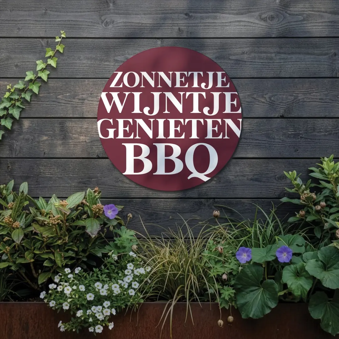 Tuincirkel Zonnetje Wijntje Genieten BBQ
