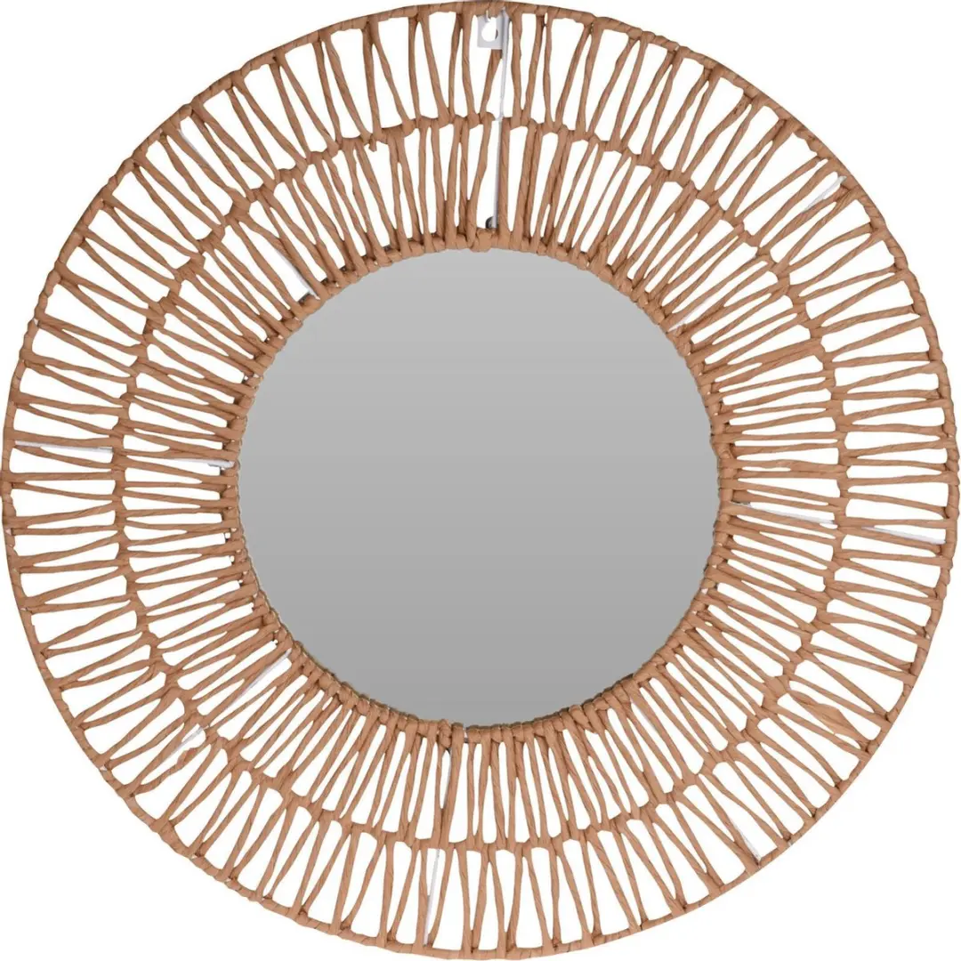 Spiegel rond naturel