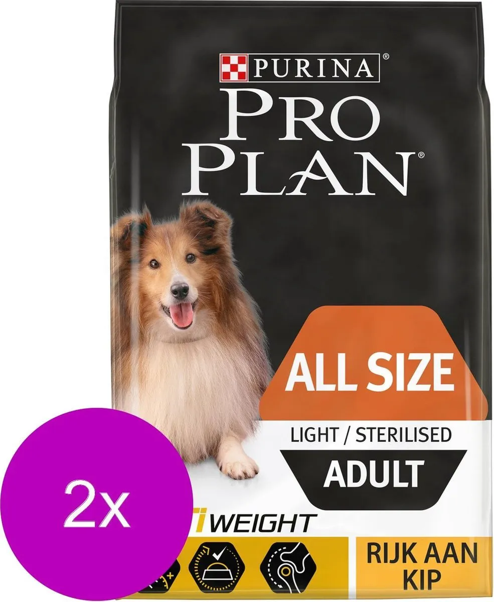 Pro Plan Dog Adult Light Kip - 2x3kg