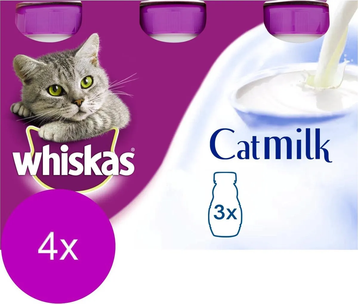 Whiskas Catmilk Melk - 12 Stuks (4x3x200ml)