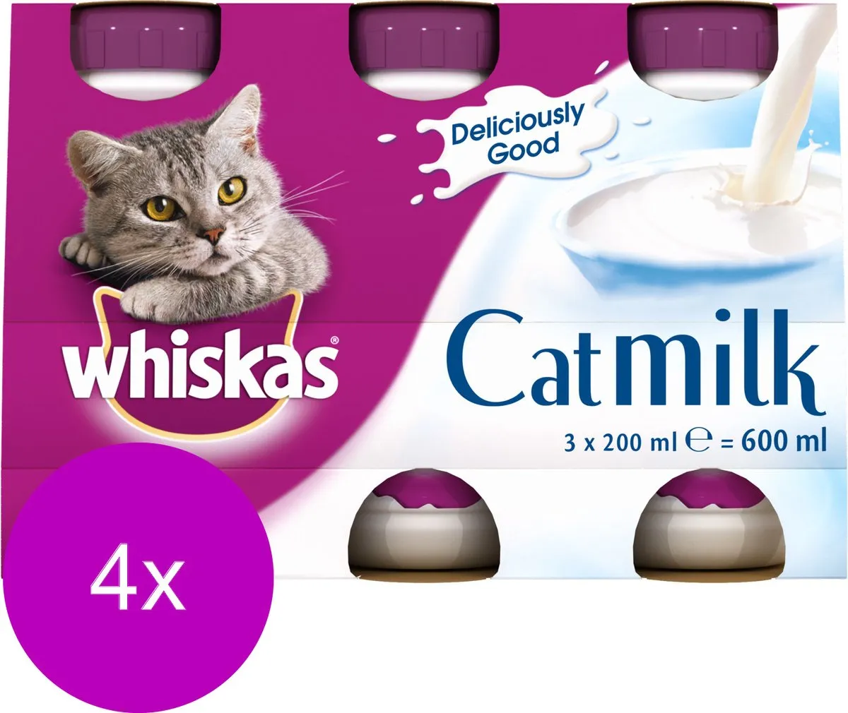 Whiskas Catmilk Melk - 12 Stuks (4x3x200ml)