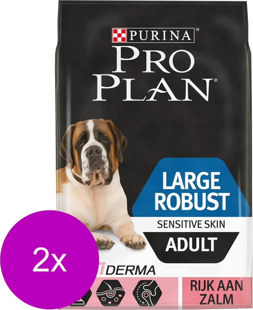 Pro Plan Dog Adult Robuust Sensitive Skin 14kg - 2 Stuks