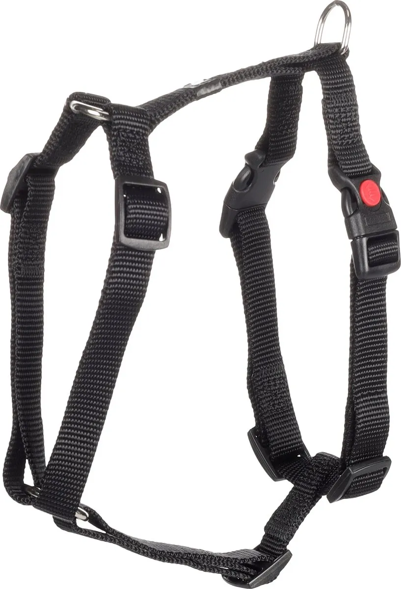 Flamingo Ziggi H-harnas Honden - Zwart S 35-50cm
