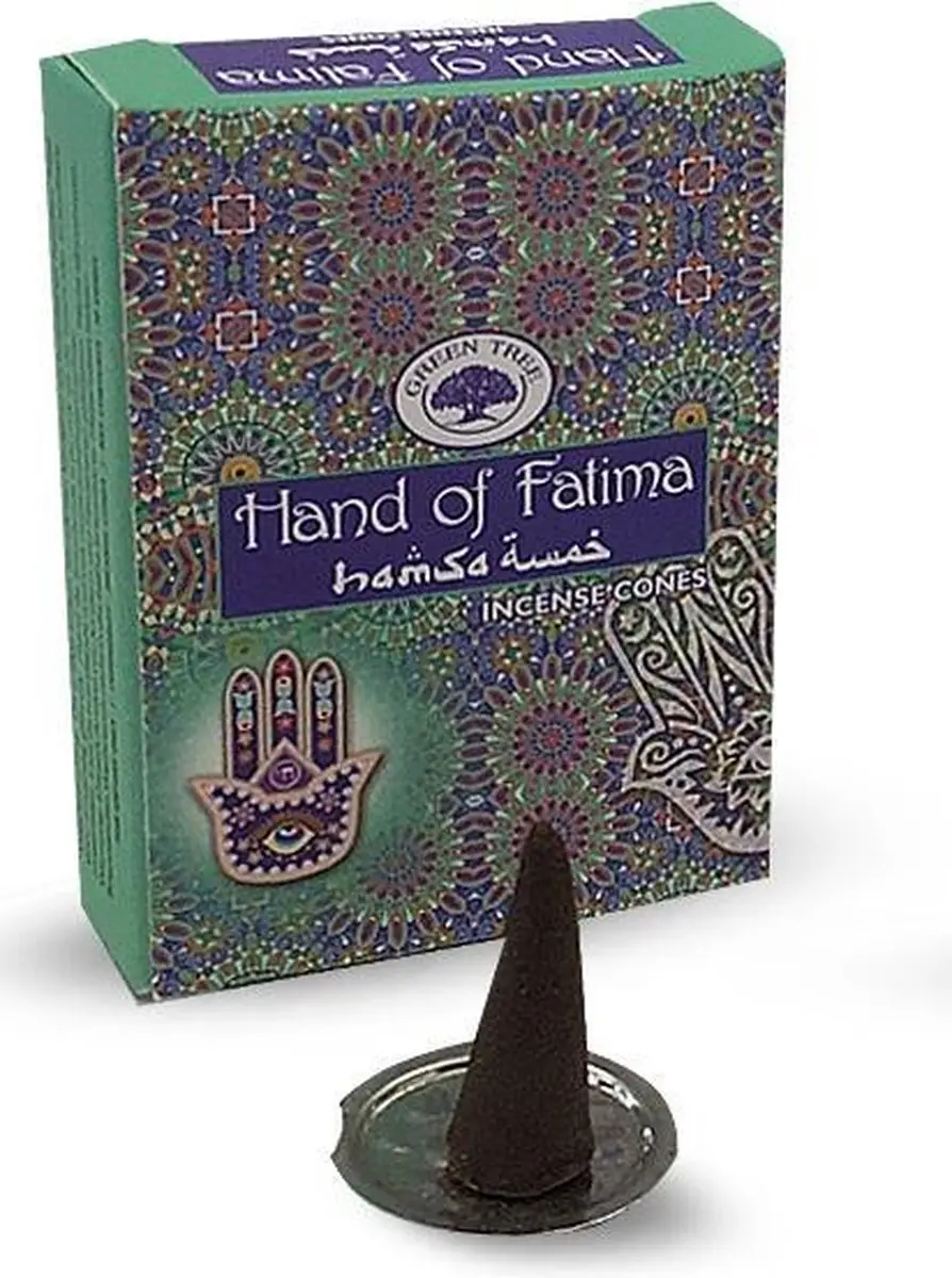 Green Tree Kegelwierook Hand of Fatima - 10 stuks - afbeelding 3 van 3