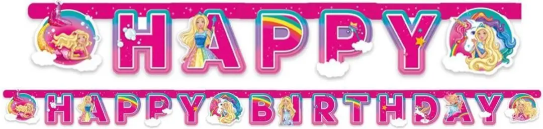 Barbie Dreamtopia Happy Birthday Slinger - Roze - afbeelding 3 van 5