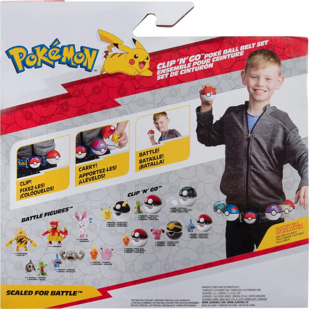 Pokémon Clip 'N' Go Poké Ball Gordelset - Repeat Ball, Timer Ball & Machop - afbeelding 6 van 6