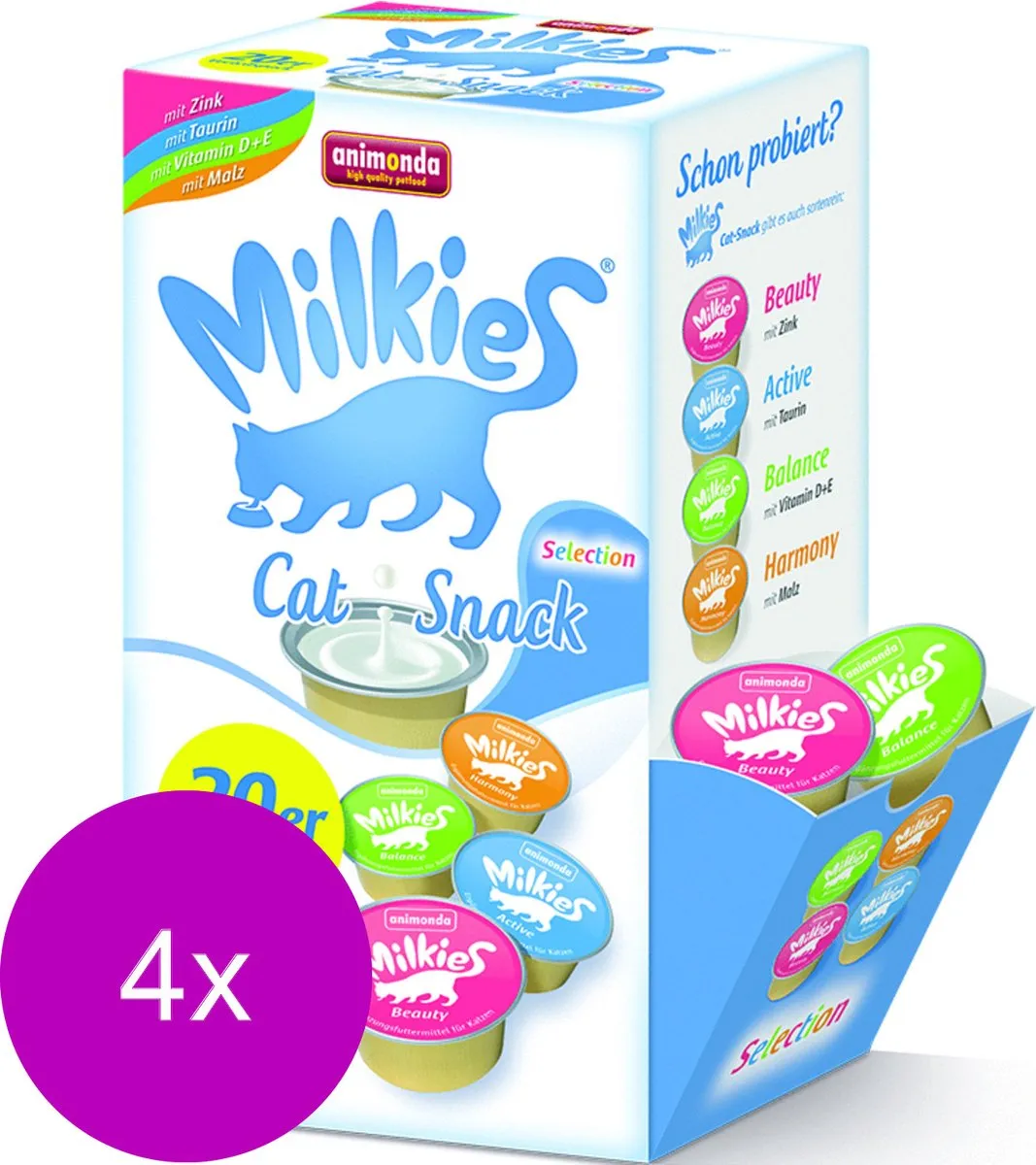 Animonda Milkies Selection Value Pack - 80 Stuks (4x20)