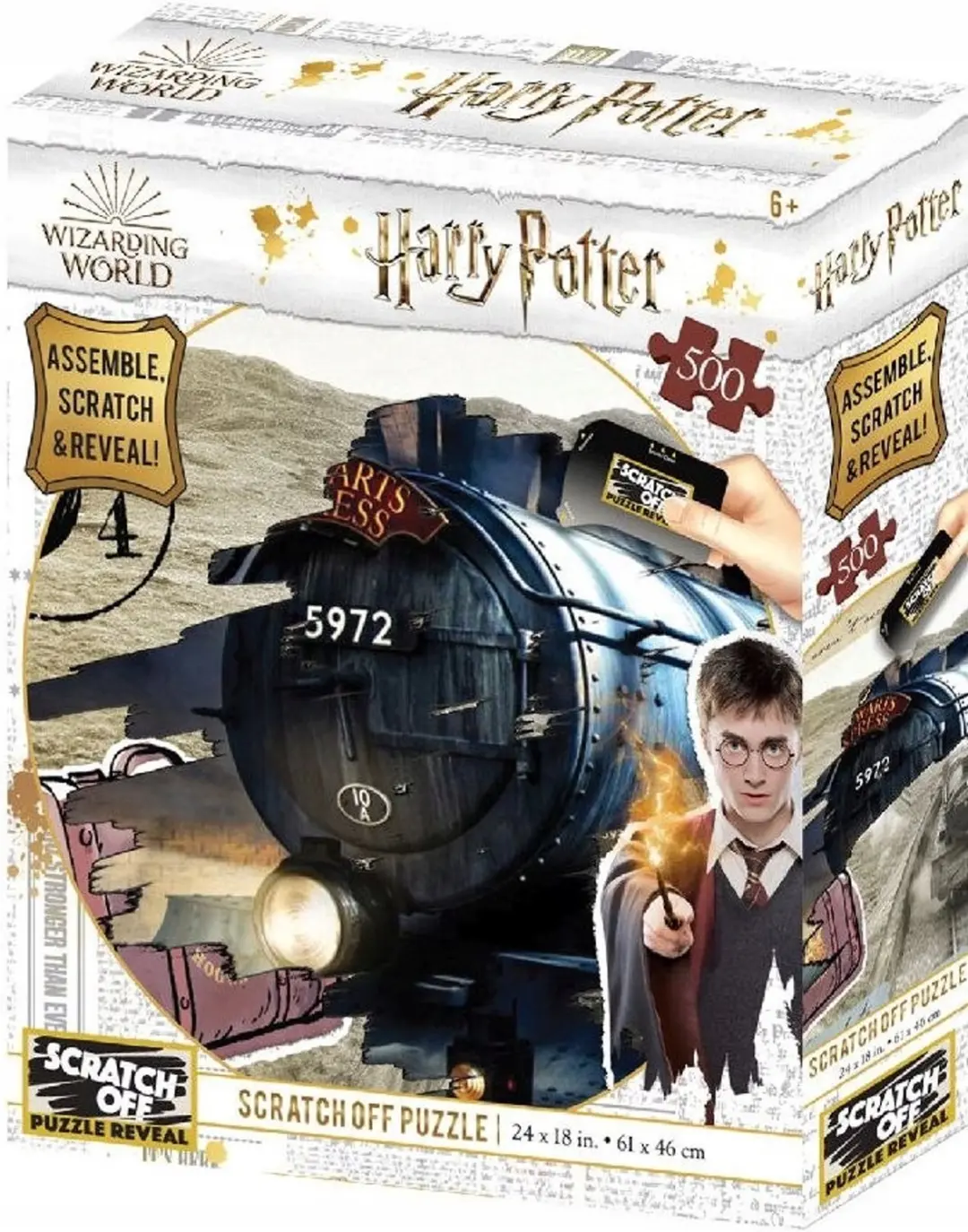 Harry Potter Magische Kras-puzzel: Zweinstein Express (500 Stukjes)