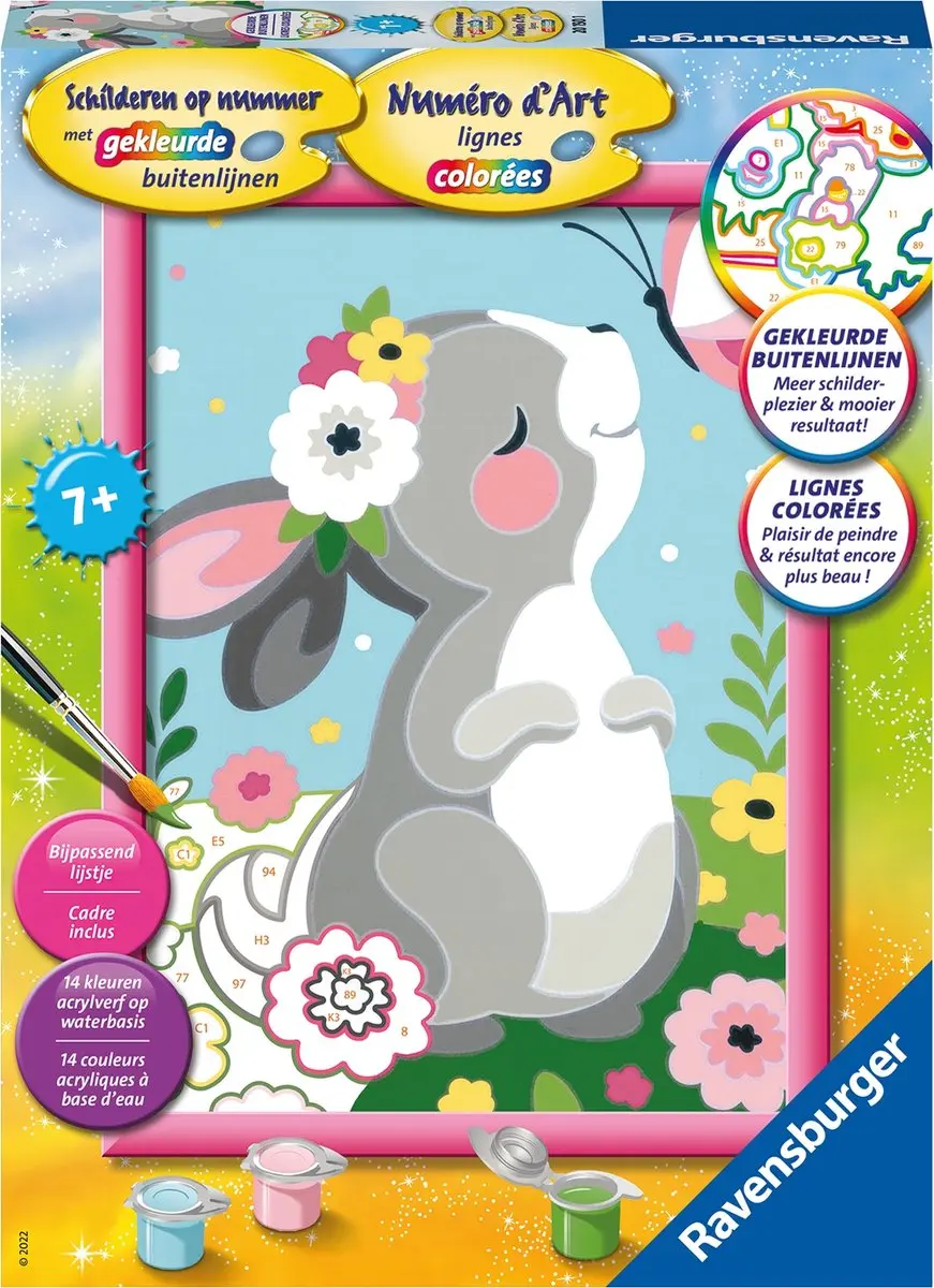Ravensburger Schilderen op nummer Konijntje met Vlinder
