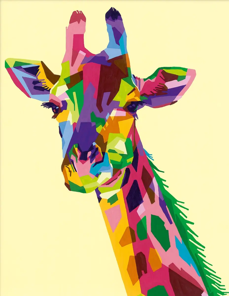 Ravensburger CreArt Giraffe - Schilderen op nummer voor volwassenen - Hobbypakket - afbeelding 5 van 6