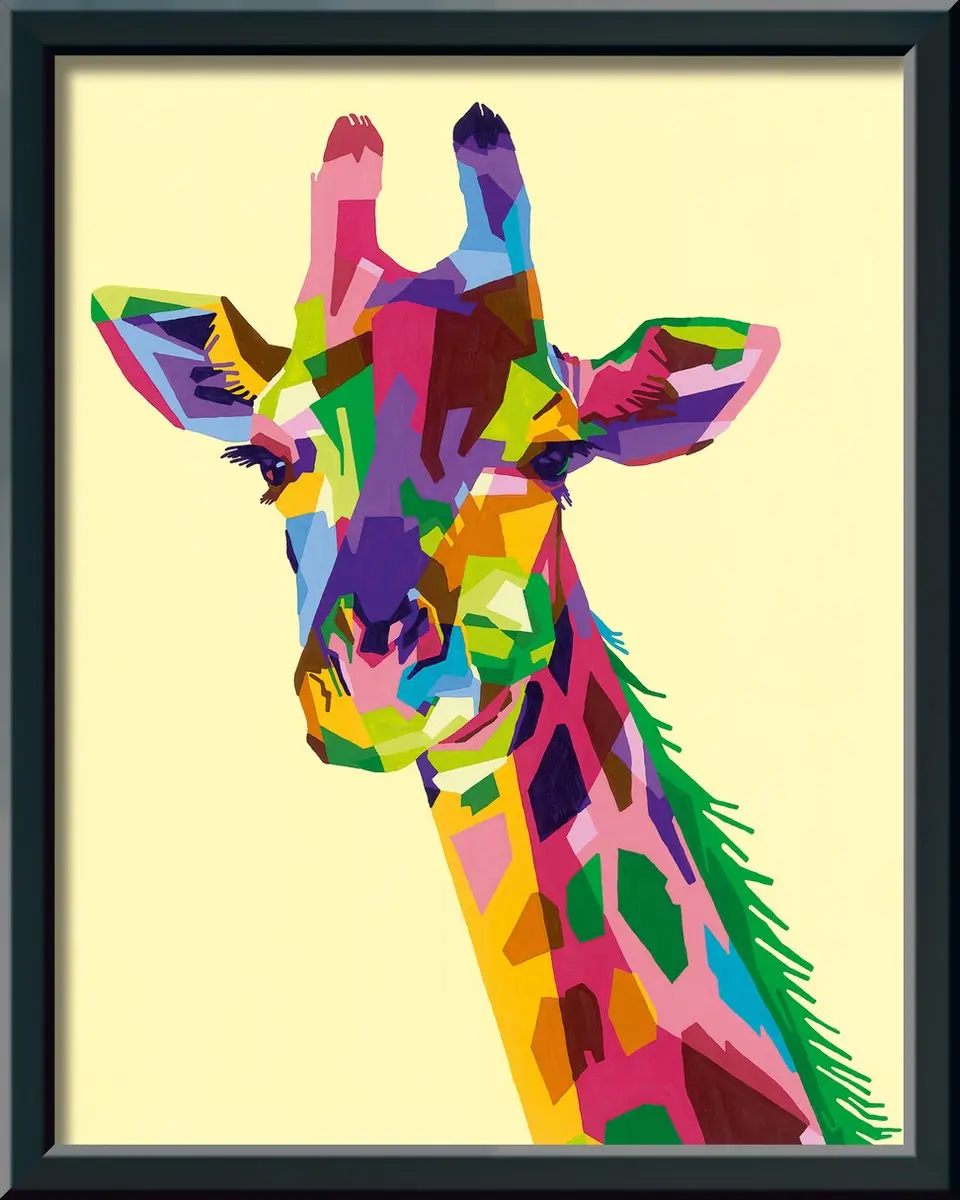 Ravensburger CreArt Giraffe - Schilderen op nummer voor volwassenen - Hobbypakket - afbeelding 3 van 6