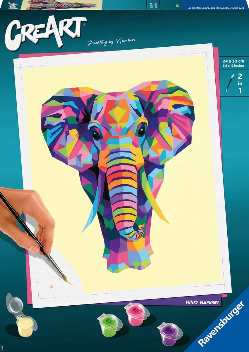 Ravensburger CreArt Schilderen op Nummer Olifant