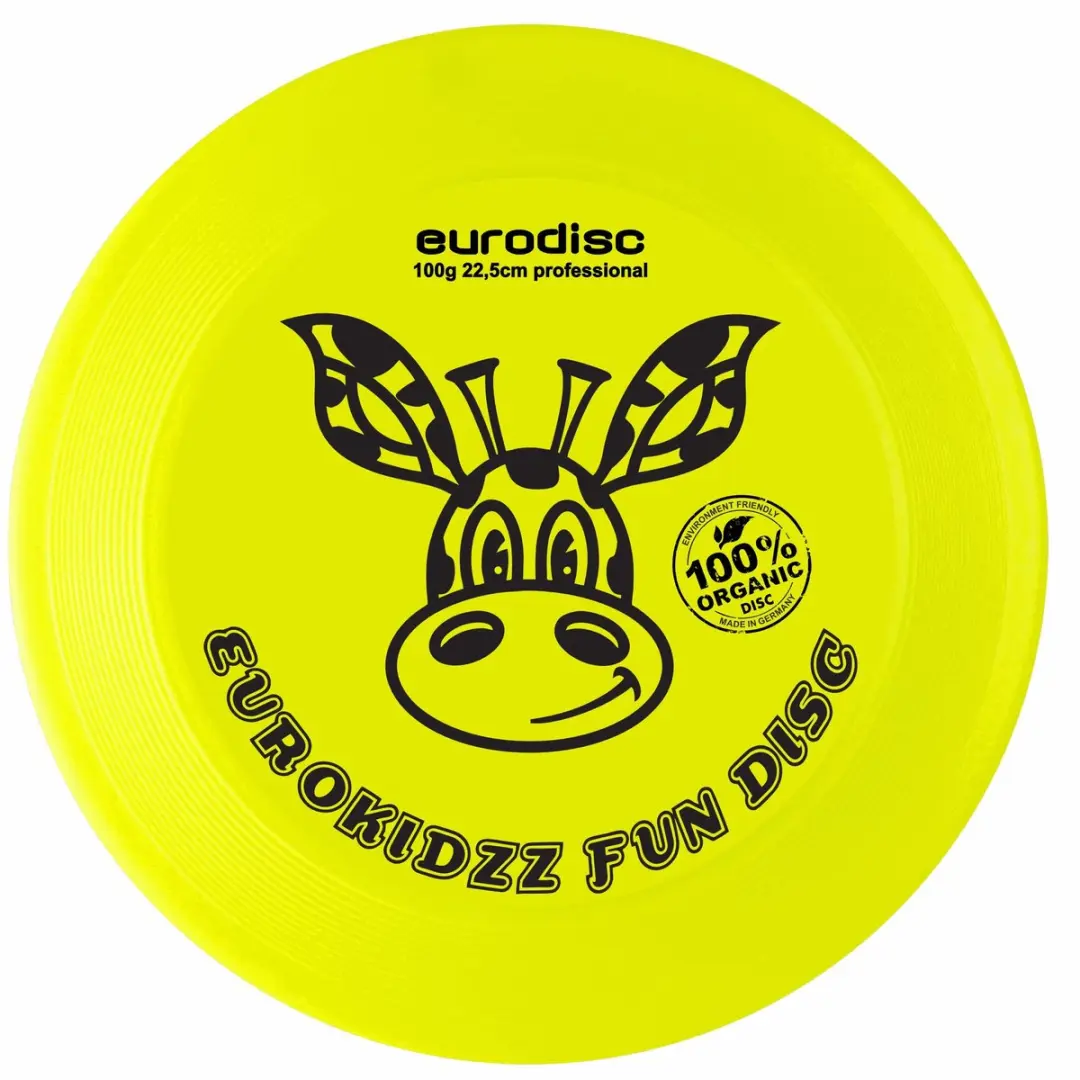 Kinderfrisbee Eurodisc Kidzz Giraffe 100 gr Yellow ED0100YLGF Geel 23 cm