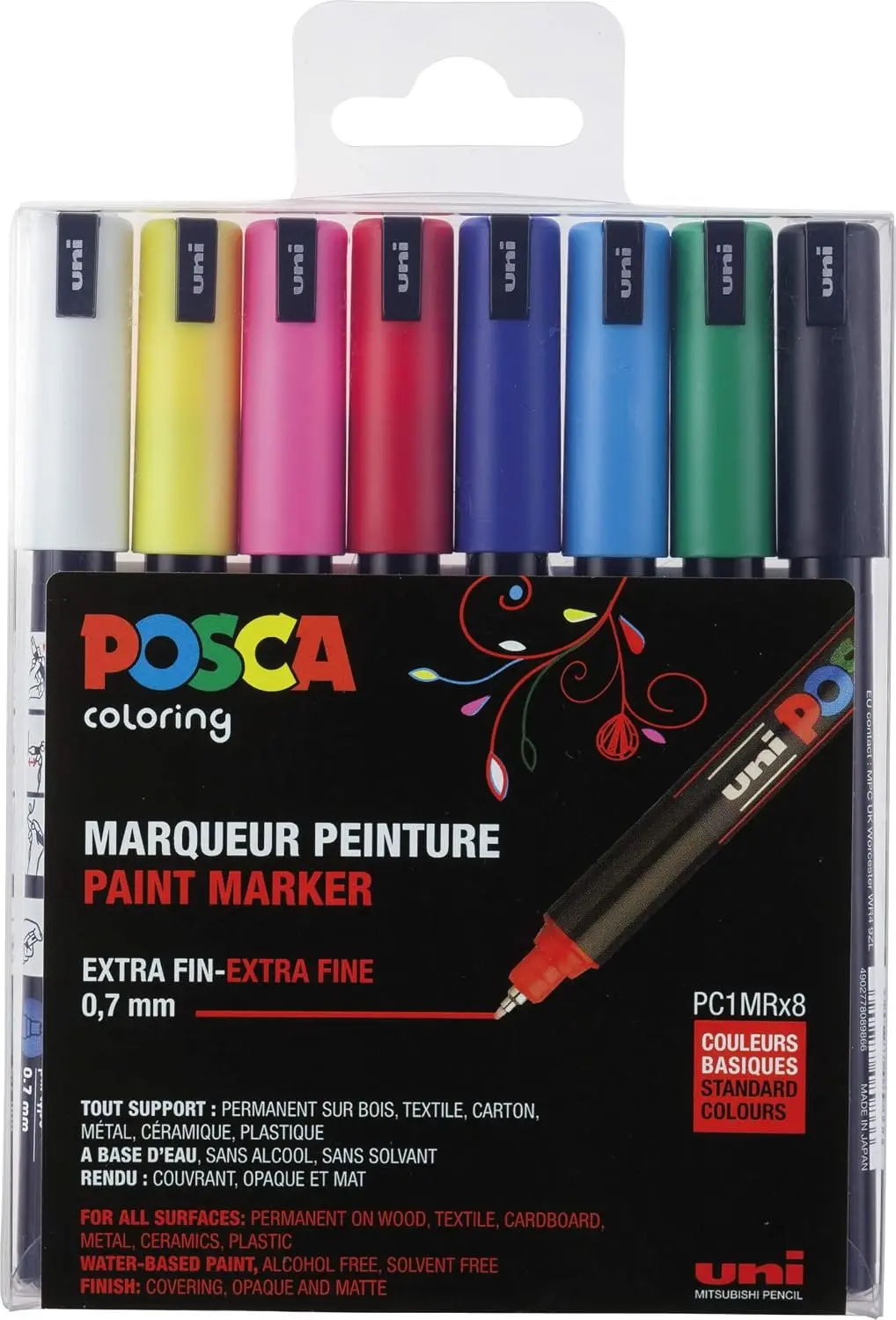 POSCA PC-1M Markers Set