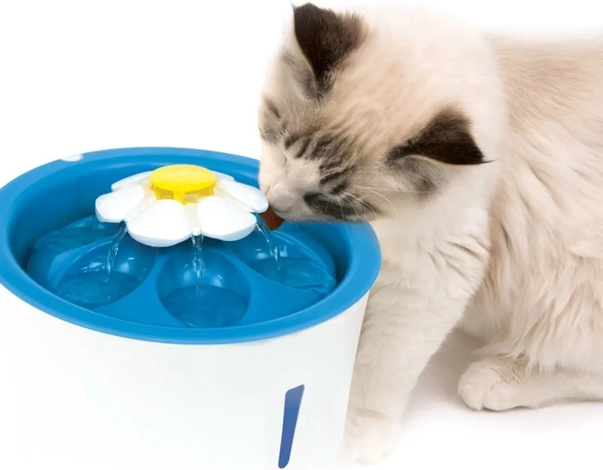 Catit LED-bloemfontein - Wit/Blauw