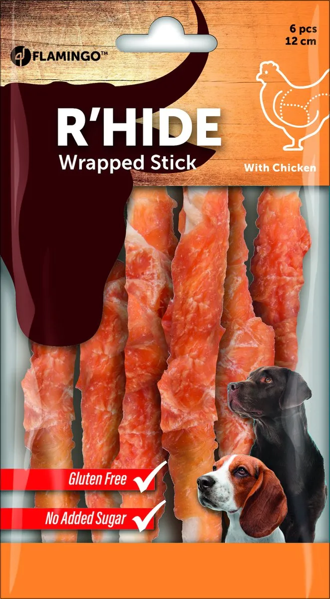Flamingo Hondenstick Kip - 6 Stuks