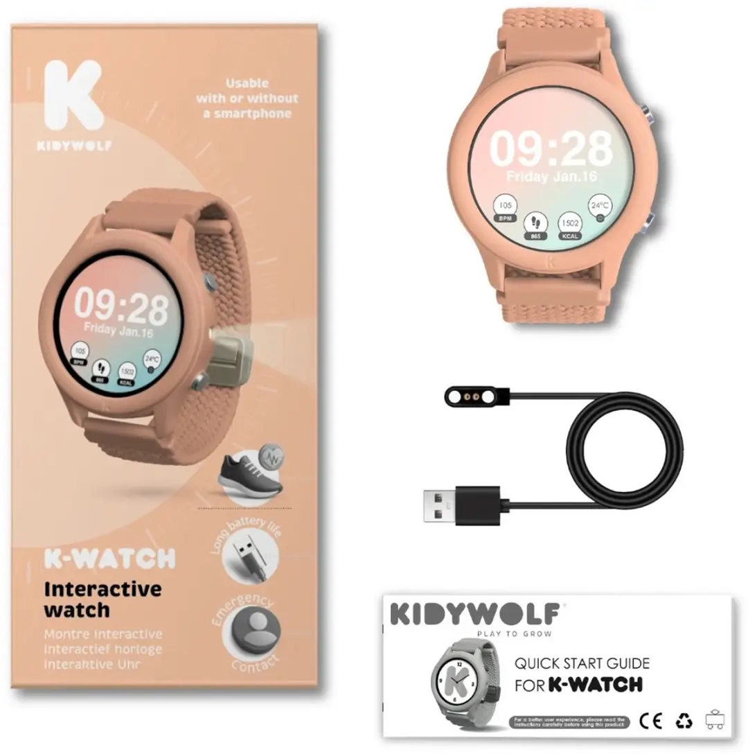 Kidywolf K-Watch Smartwatch voor Kinderen - Coral - afbeelding 6 van 6