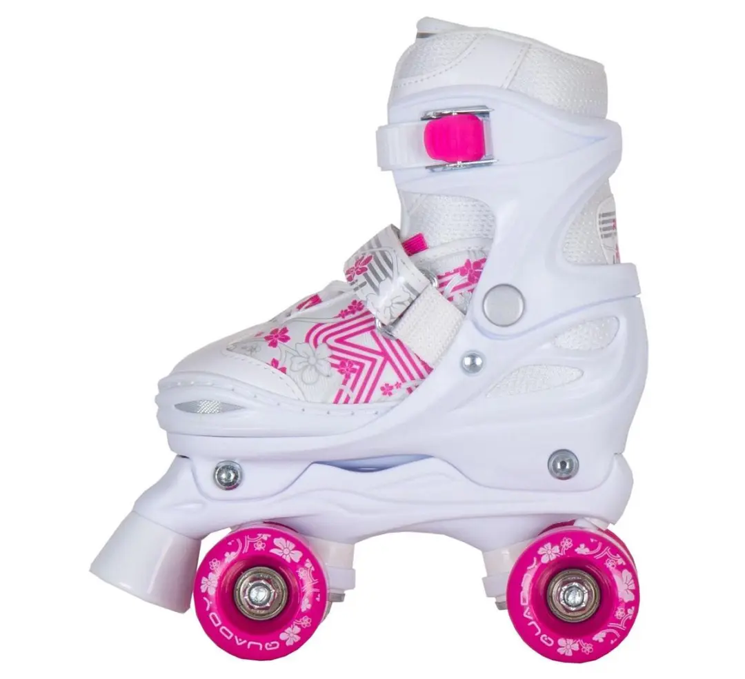 Roces Quaddy 3.0 Girl Verstelbare Rolschaatsen - Wit/Roze - 34-37 - afbeelding 6 van 6