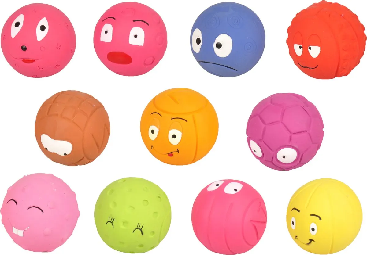 Flamingo Latex Bal Face - Multi - 6 cm - afbeelding 3 van 3