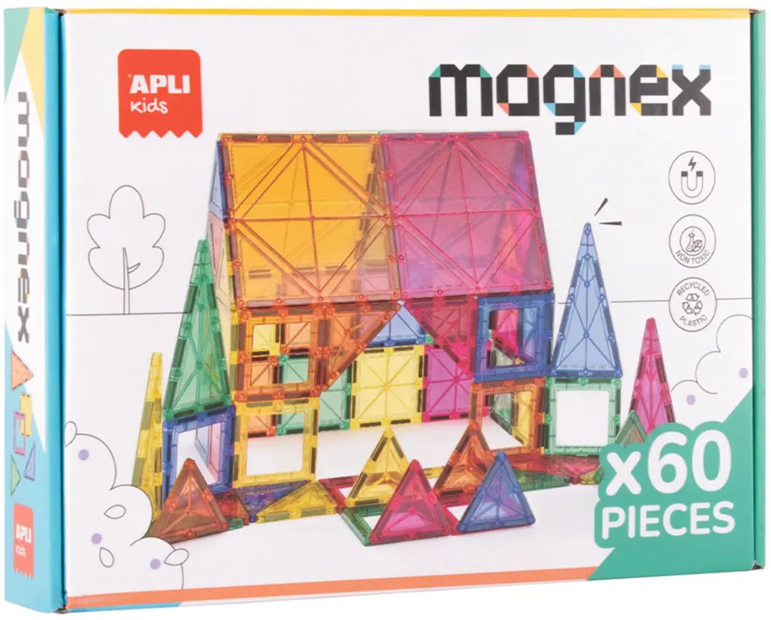 Apli Apli Magnex Magnetische Blokken 60 stuks.