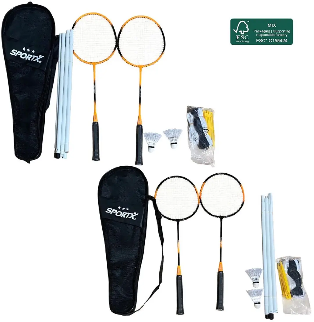 SportX badmintonset met net