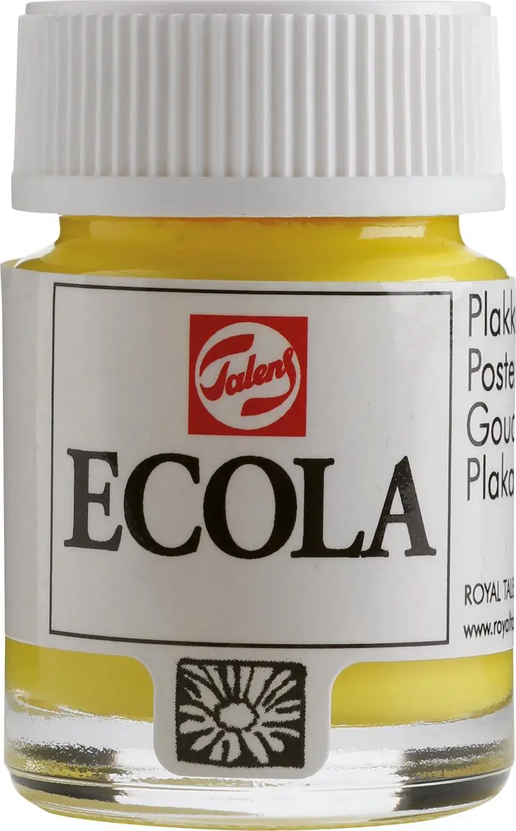 Bruynzeel Ecola Plakkaatverf 205 Citroengeel 16ml - afbeelding 3 van 4