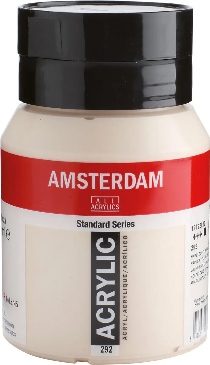 Amsterdam Acrylverf 292 Napelsgeel Rood Licht - 500ml - afbeelding 3 van 3