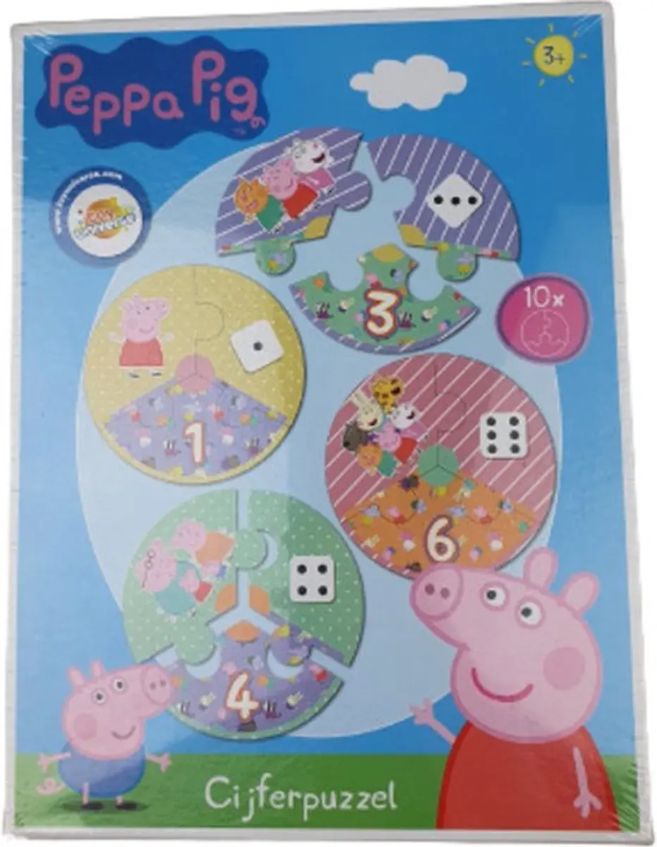 Peppa Pig Cijferpuzzle puzzel