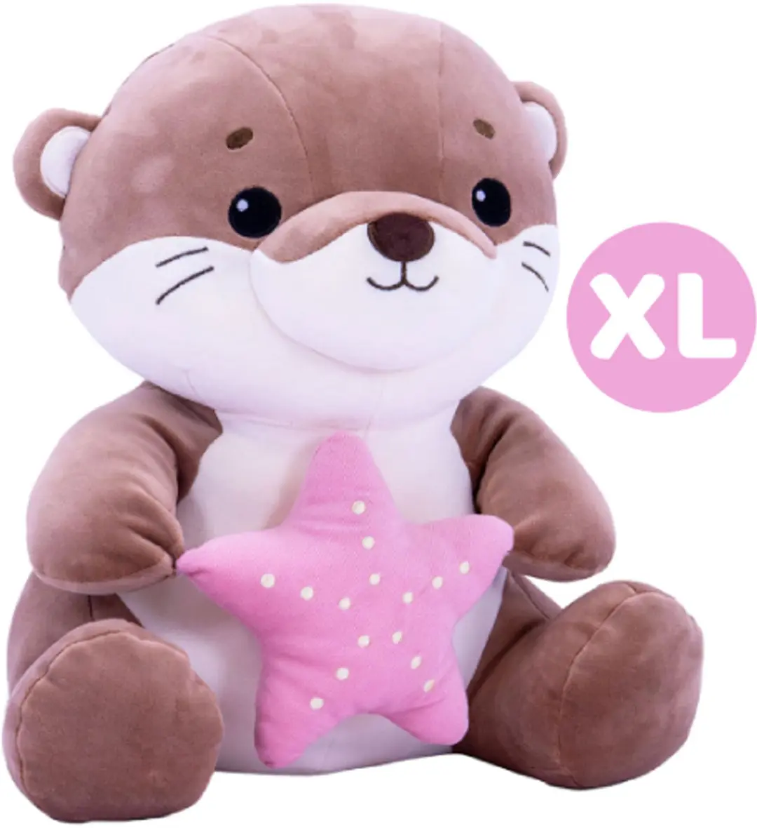 Otter met Zeester Pluche Knuffel XL 60 cm