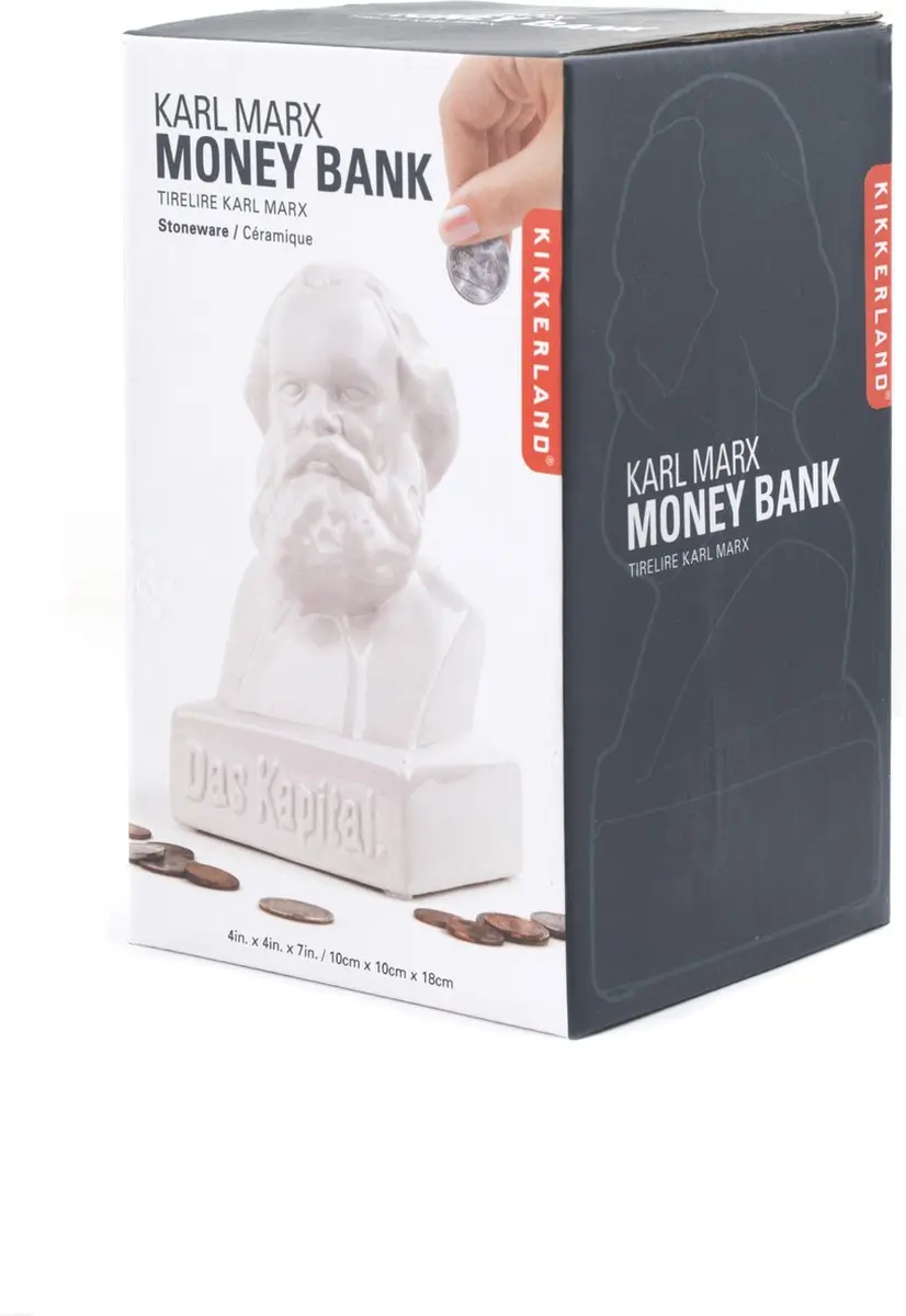 Kikkerland Spaarpot Karl Marx Das Kapital - Wit - afbeelding 2 van 6